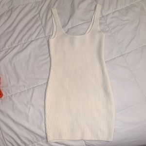 Off white body con dress